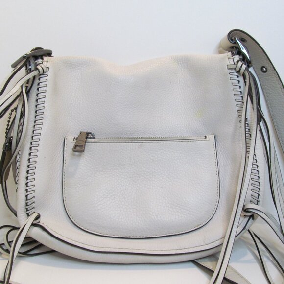 Coach 1941 Whiplash Pebbled Leather in Creme with Fringes, Medium - Picture 4 of 7
